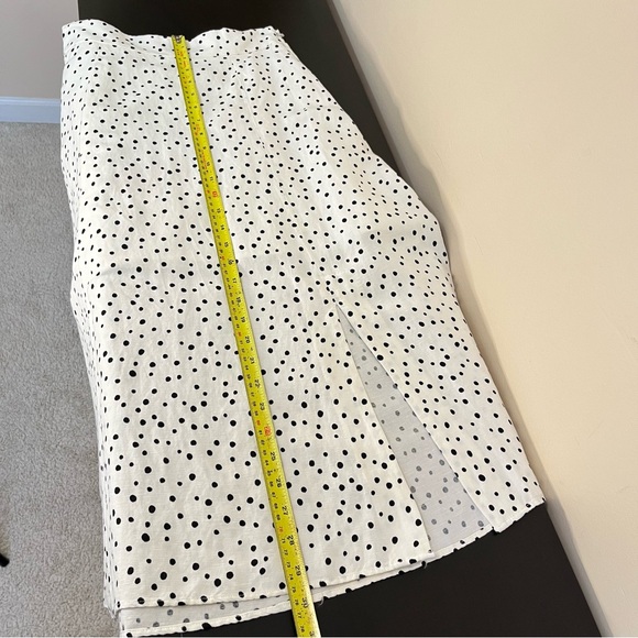 NWT Loft Linen Blend Polka Dot A-Line Skirt - Picture 13 of 16
